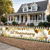 50th Anniversary Banner Golden Theme Milestone Decor Golden Celebration Celebration Gift Event Backdrop For Photo Shoot Party