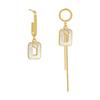 Silver Needle Retro Asymmetrical Tassel Earrings - Women's High-End French Fashion