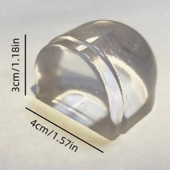 Punch-Free Silicone Door Stopper: Transparent, Adhesive, Anti-collision, Safe, Silent Flat Head Bumper