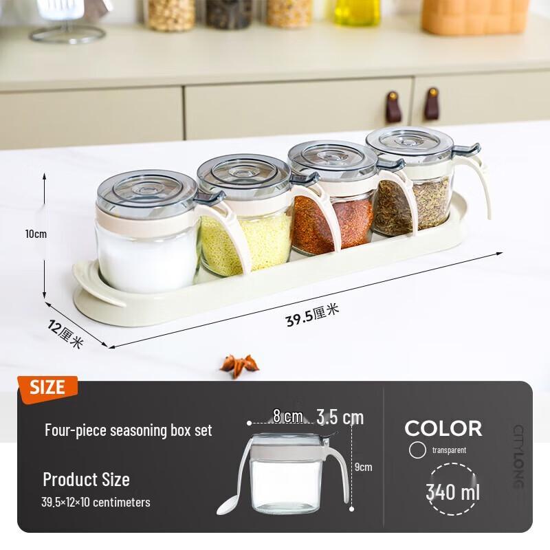 Glas Gewürzgläser Set mit Ständer