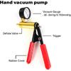 Vacuum pistol pump test kit, portable durable aluminum vacuum gauge manual vacuum pressure pump brake fluid discharge kit