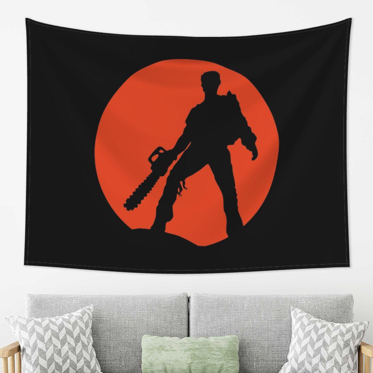 

Ash Vs The Evil Dead Red Tapestry Wall Hanging Aesthetic Home Decoration Tapestries for Dorm Room 74x94cm(29x37in)