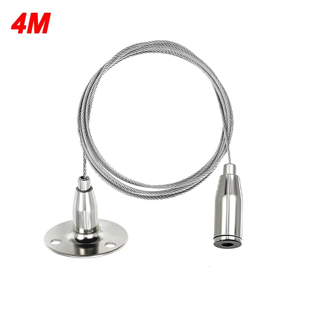1Pcs Adjustable Spring Hook Wire Rope Suspension Kit for Lighting Fixtures and Picture Decoration