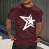 Men's Fashion Printed Round Neck Straight Shoulder Short Sleeve T-Shirt Top