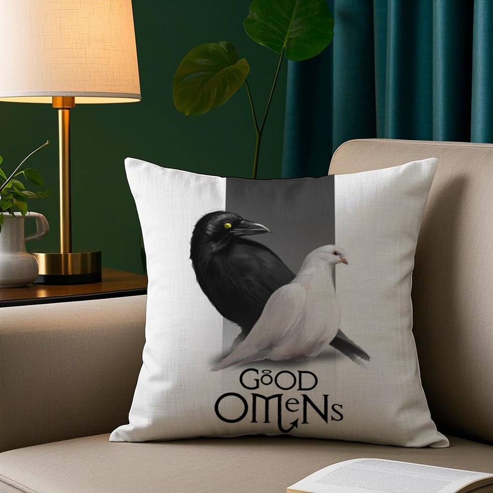 TV Good O-OmenS Series Pillow Case Short Plush Print Cushion Cover Square Throw Pillow Covers Sofa Home Decor