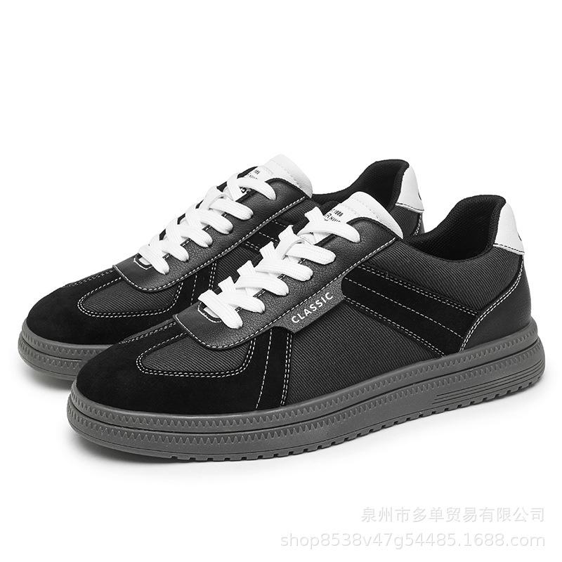 

Light luxury new black comfortable soft-soled casual board shoes German training shoes Forrest Gump sports trendy shoes 39 чёрный