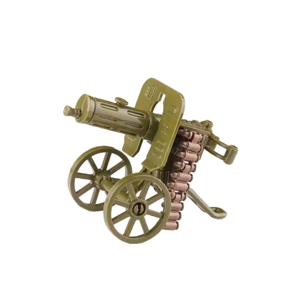 Vojenský MOC Stavebnice zbraní Těžký kulomet Gatling M19 NSV Figurky Dělostřelectvo Odminovací Pistole Kulka Hračka Dárek K013