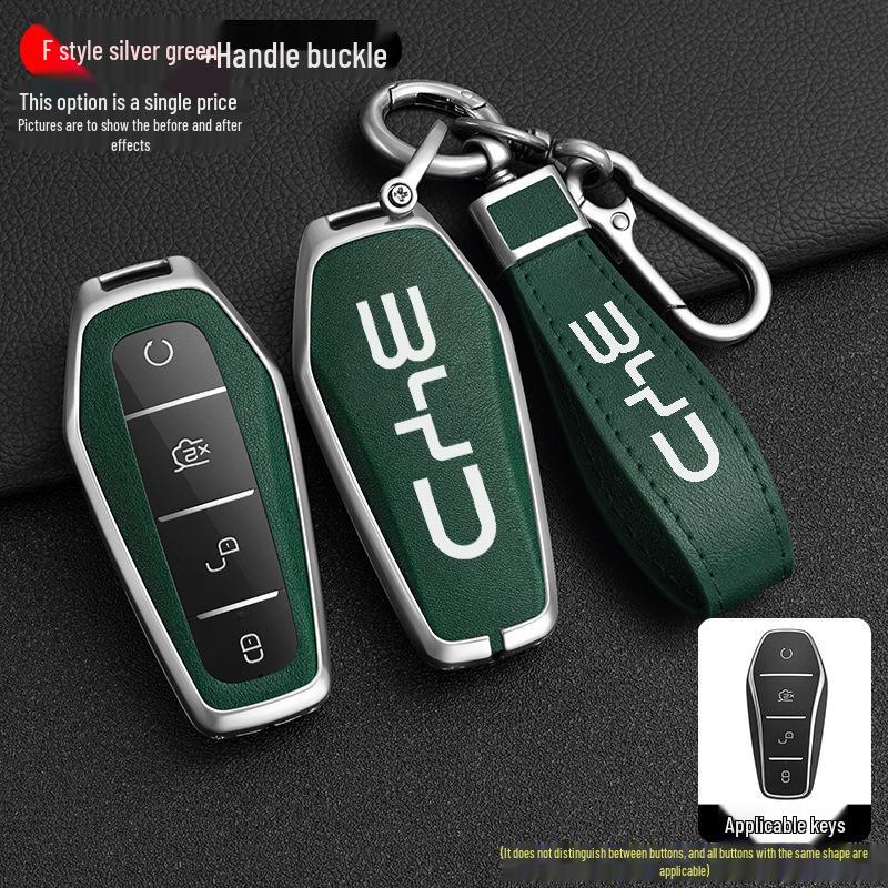 BYD Han Key Case for Qin Pro, Song Max, New Energy, Tang, Song Plus - Metal Shell Car Bag Buckle.