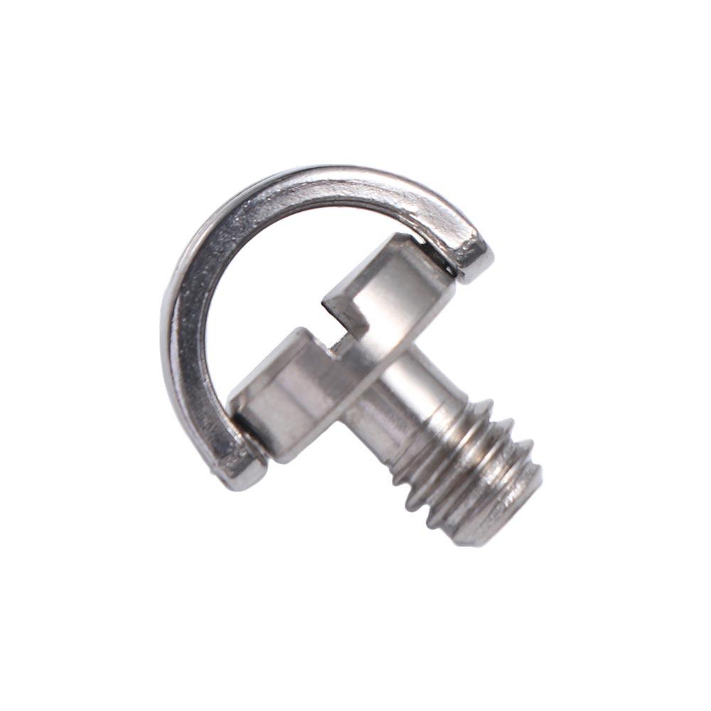 For DSLR Quick Release Silver Fixed Adapter Camera Screw 1/4 Inch Screw Tripod Screw D-Ring Screw