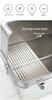 Stainless Steel Extra Large Enclosed Cat Litter Box - Odor & Splash Proof