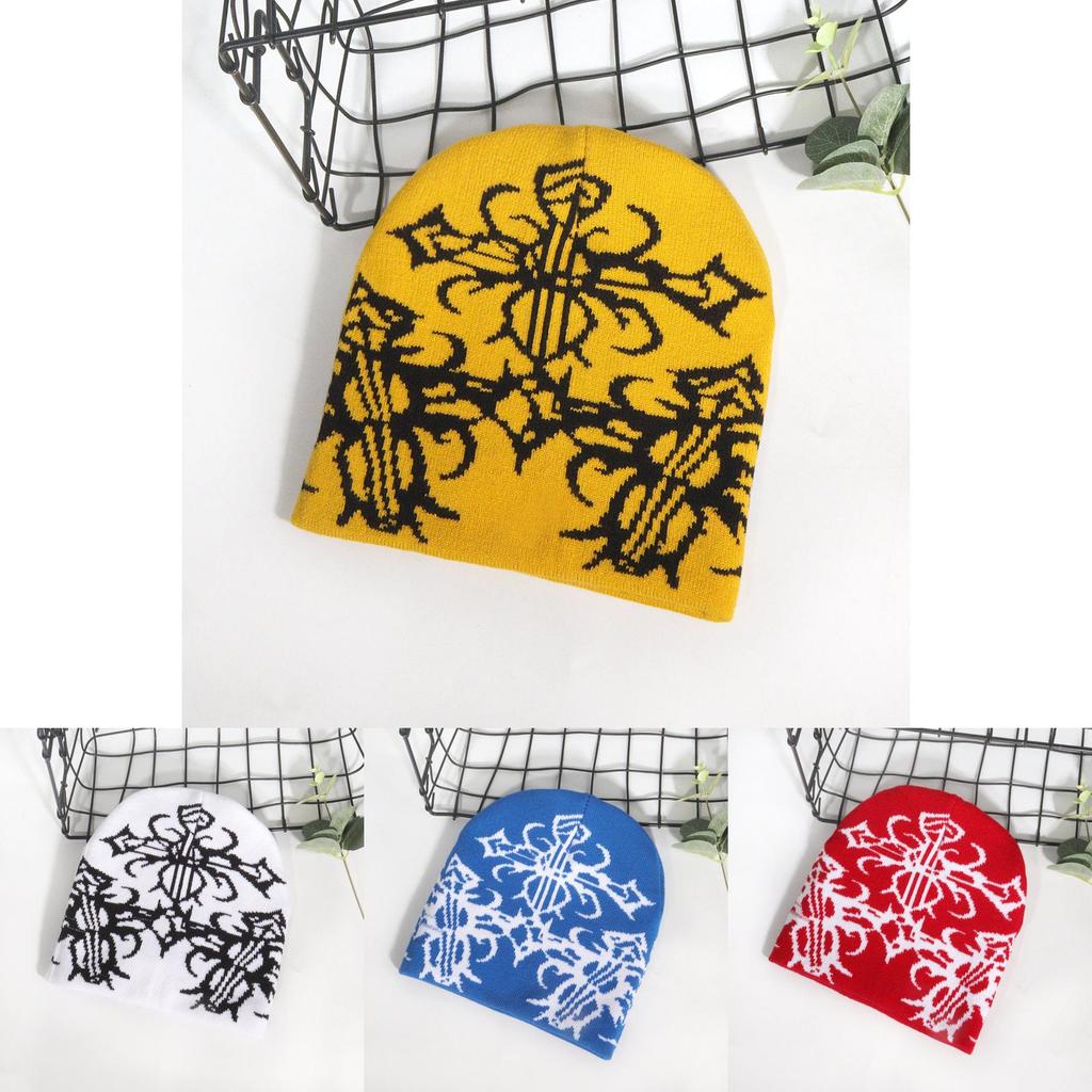 Unisex Knitted Beanie With Irregular Pattern Warm Fabric For Fall And Winter Wear