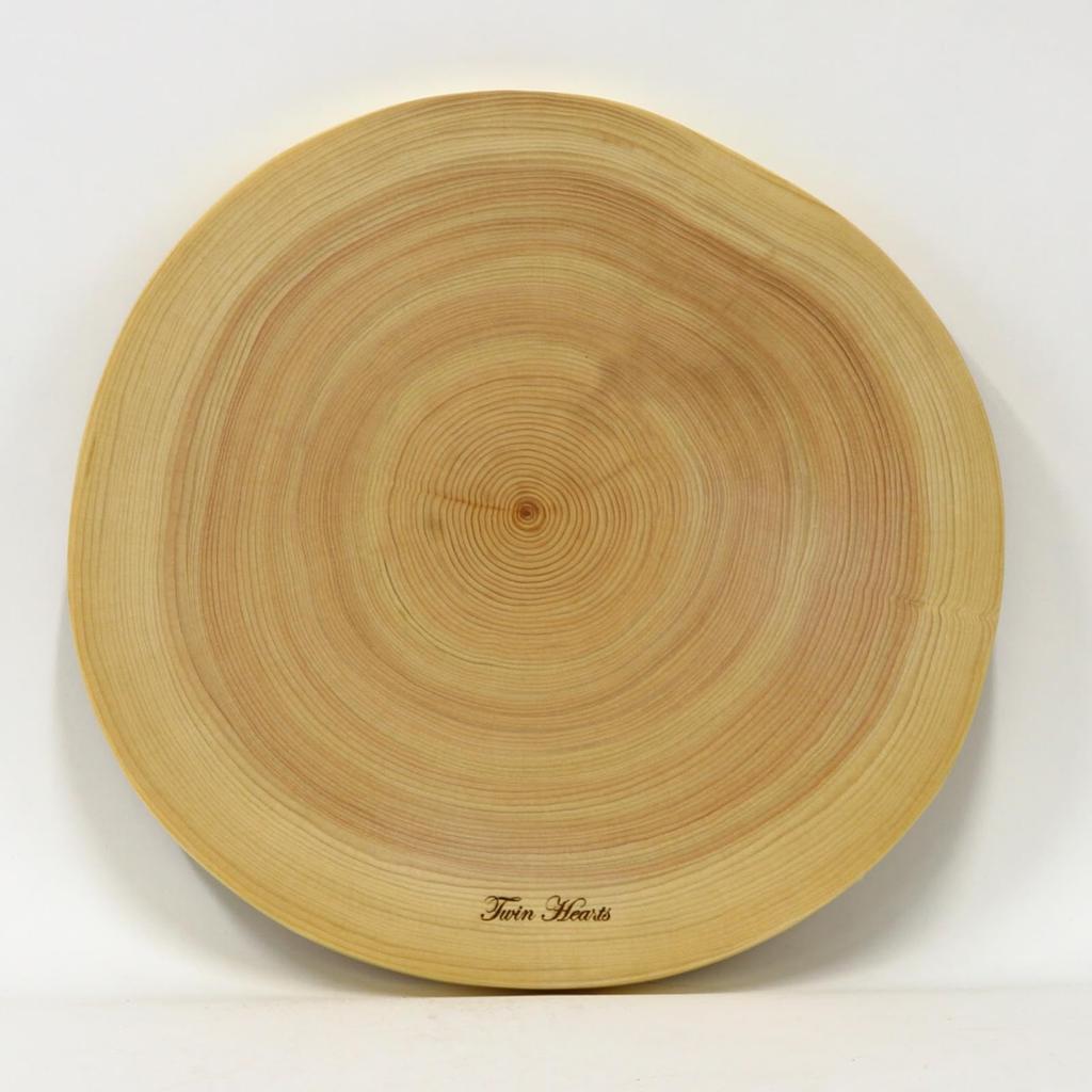 Cypress Natural Solid Wood Cutting Plate Beautiful AA (Hinoki) Board/Cooking (28cm Diameter) -