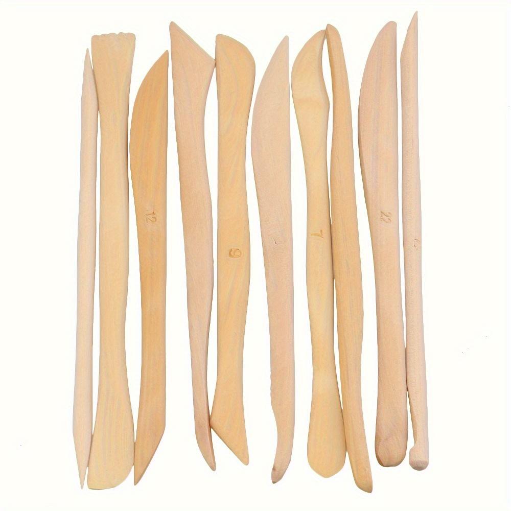 

10 шт. Деревянные инструменты для резьбы по керамике, Ножи для скульптуры из глины с тонким лезвием, Незаряженные инструменты ручной работы для изготовления керамики 10pcs