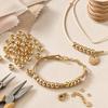 200pcs 12mm Round Beads Large Hole Resin Beads Durable Metal Spacer Beads  For DIY Jewelry