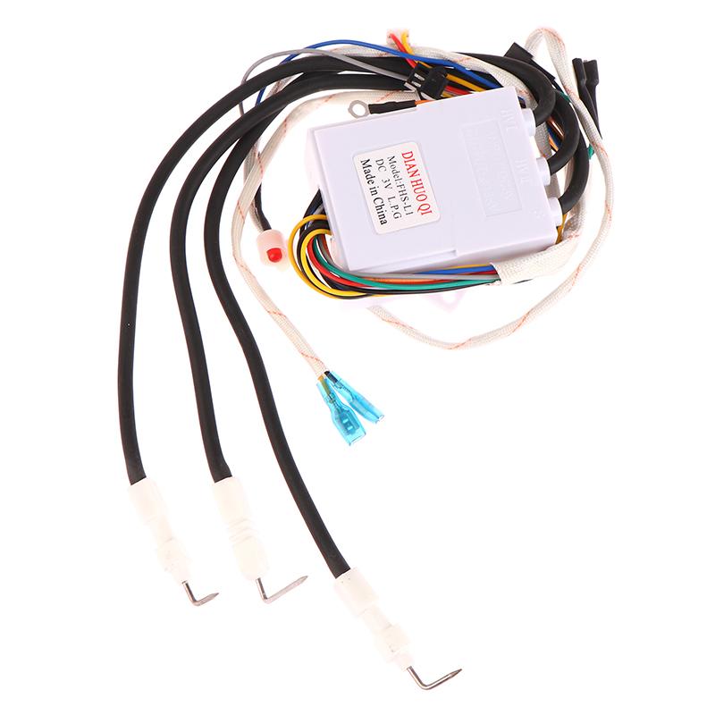 Totalt 14 Ledninger Universal Dc 3V Gasskomfyr Dobbel Tenning Med Temperaturkontroll Og Display Puls Tenner 1 Stk