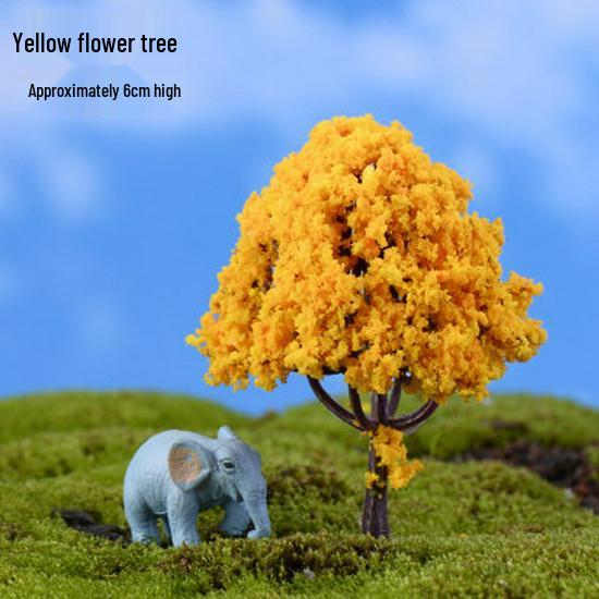 Decorative Miniature Trees & Succulents for Landscaping: Mini Fruit, Willow, Golden Leaf Trees, Moss Micro Landscape DIY Materials