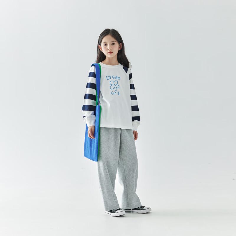 Girls  Striped Floral Long Sleeve T-Shirt 150