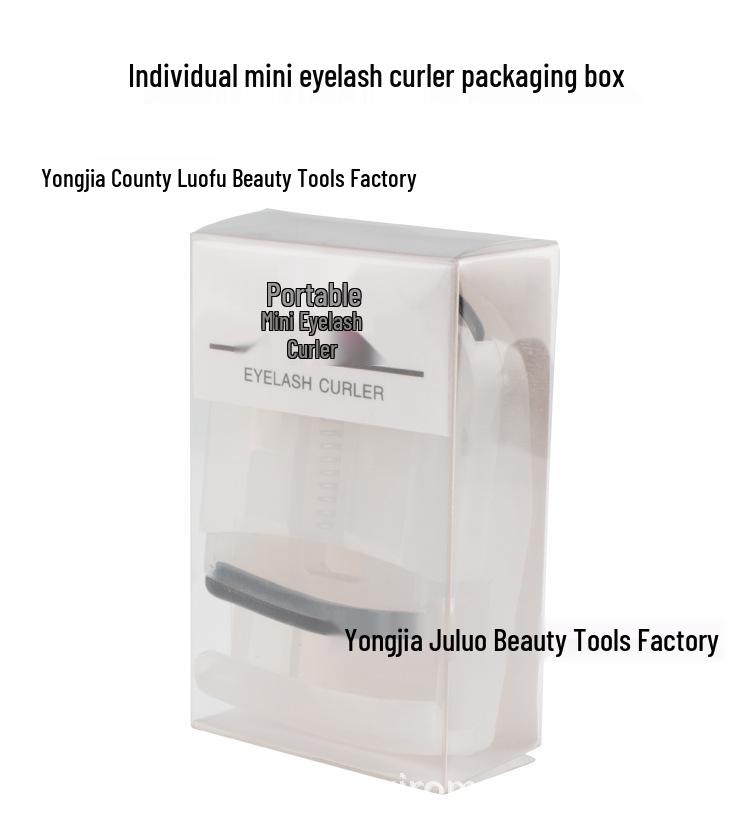 Compact Plastic Eyelash Curler with Free Silicone Pad