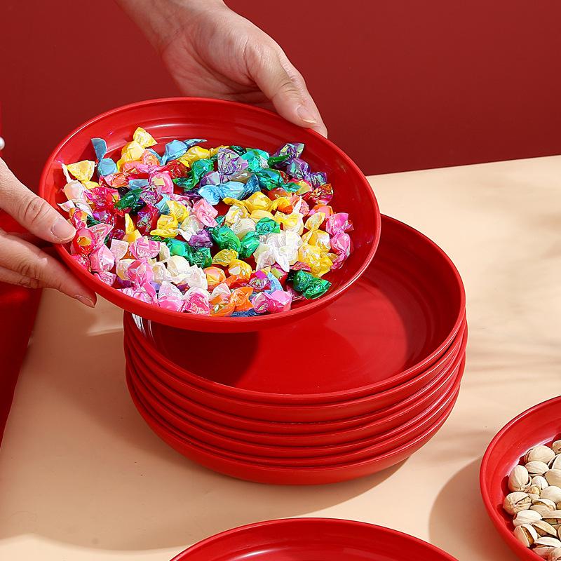 House Warming Fruit Plate Moving Into A New Home Living Room Setting Plate Decorative Fruit Plate Red Wedding Special Candy Plate