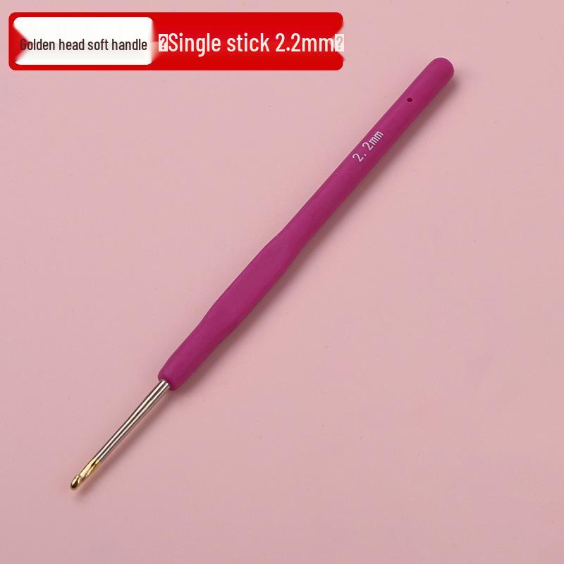 Goldenes Häkelnadel-Set mit weichen Griffen für DIY-Strick- und Garnprojekte