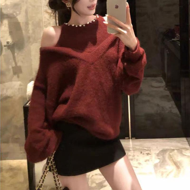 Women's High Waist Brown Wool A-Line Skirt - Autumn/Winter Retro, Anti-Exposure, Hip-Hugging Style