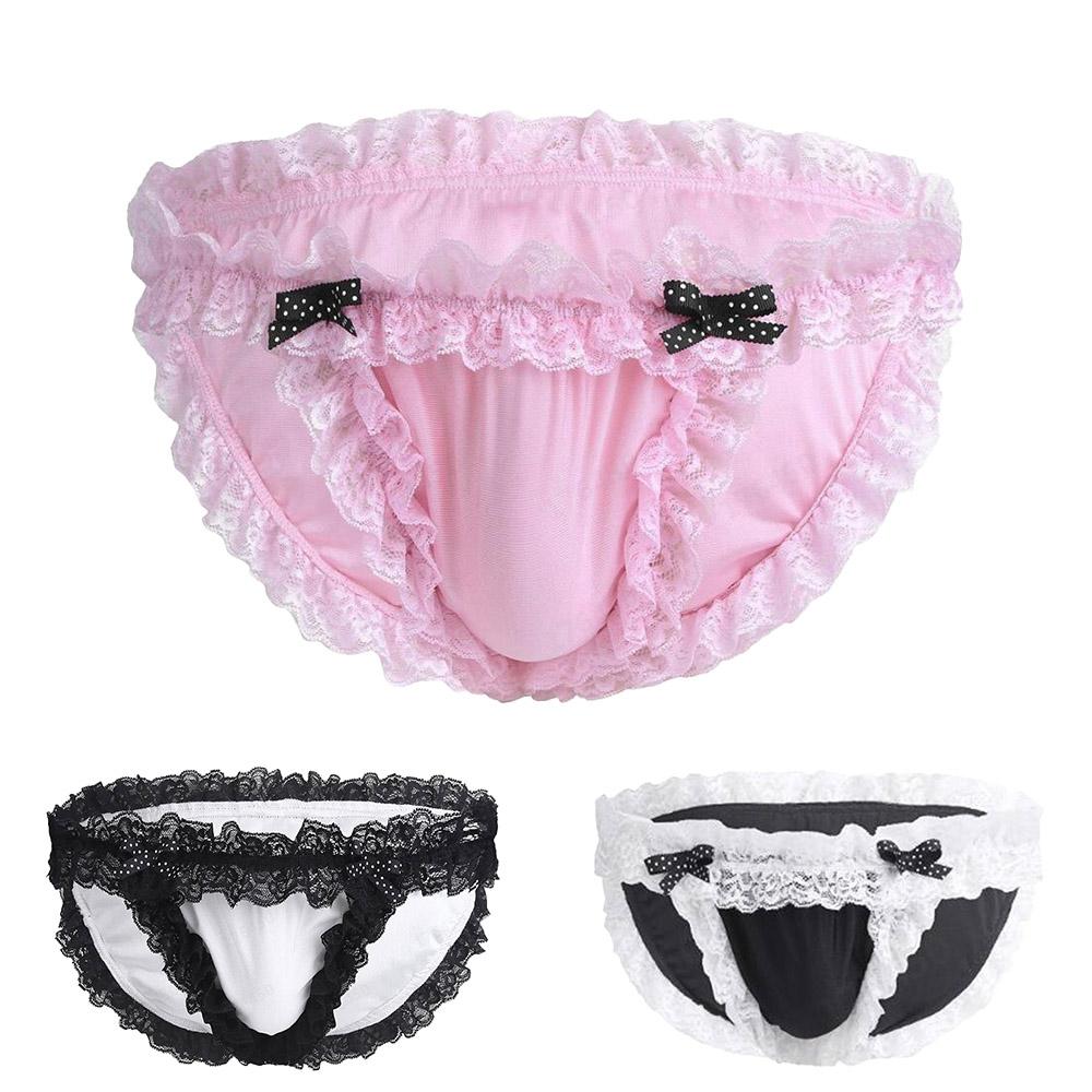 

Sissy Мужское нижнее белье Кружева Brim Трусы Сумка Нижнее белье Бикини Трусы & New