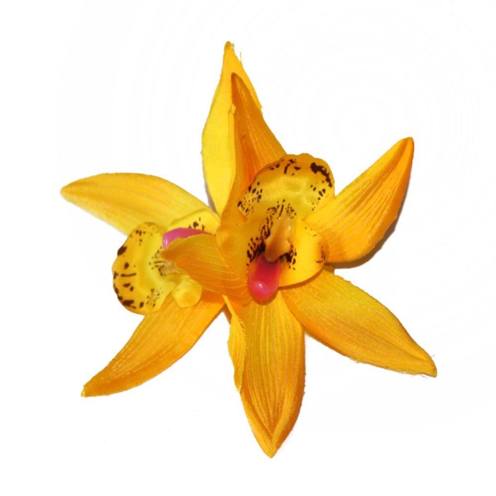 

Flower Orchid Duckbill Clip Cloth Korean Style Hairpins Fashion Simulation Flower Hair Clip Daily