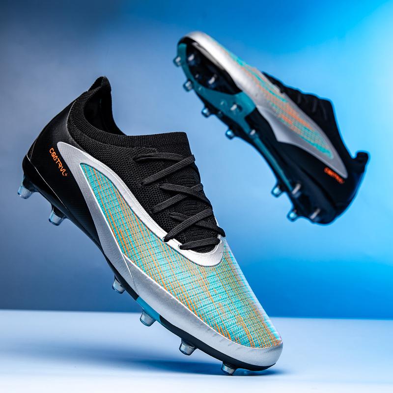 Low-cut football shoes with long studs for adults, men and women, sports anti-skid wear-resistant competition training shoes