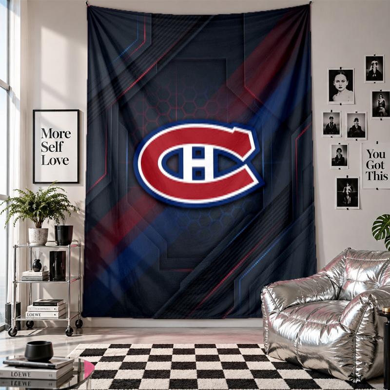 Montreal Canadiens Wall Tapestry Home Decor Wall Hanging Cloth for Bedroom Living Room Background