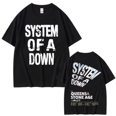 Limited System of A Down Tour 2026 Tshirts Men Women Rock Vintage Oversized T Shirts Mens Casual Cotton Short Sleeve Tshirts