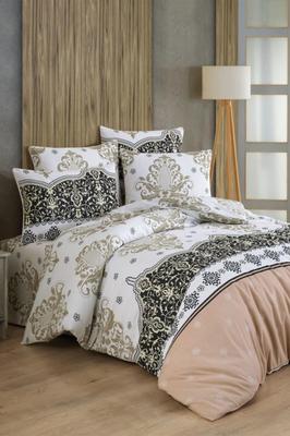 Nilson Bettwäsche-Set, 3-teilig, Bettbezug 160 x 200, Laken 160 x 240, Kissenbezug, Einzelbett, selbstgemustert, Queen-Size-Bett. Täglicher Gebrauch