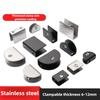 4 Pezzi Morsetto per Vetro Supporto Clip per Scaffale Staffa in Acciaio Inossidabile Supporto per Pannelli Spessore 6mm 8mm 10mm 12mm Morsetti Quadrati per Vetro