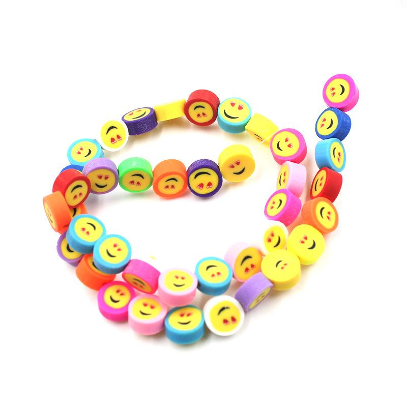 Soft Pottery Beads Beaded Handmade Materials Diy Jewelry Accessories Mobile Phone Chain Bead Separation Mixed Color Soft Pottery Loose Beads