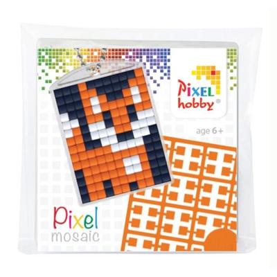 Klíčenka Medailonek Liška - PIXEL - Kreativní sada - 312 barev - Ideální pro děti - Originální dárek