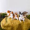 Bonsai Micro-landscape Miniature Figurines Cat Statue Kitten Fishing Ornament Fish Tank Ornaments