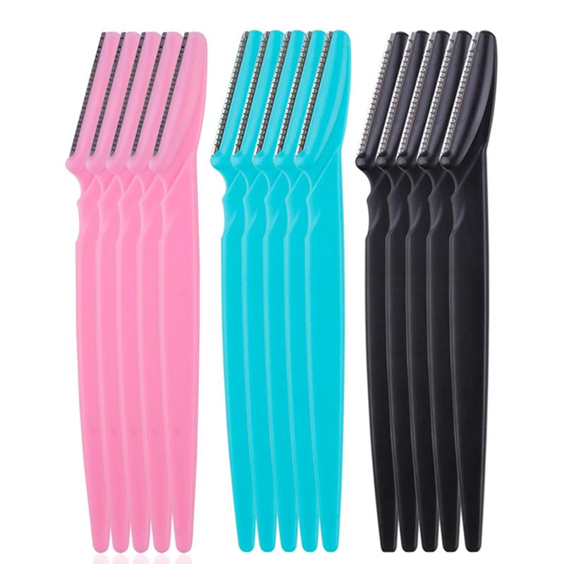 5/10/15Pcs Eyebrow Trimmer Safe Razor Face Body Hair Removal Shaver Blades Woman Eyebrows Shaping Knife Makeup Tools