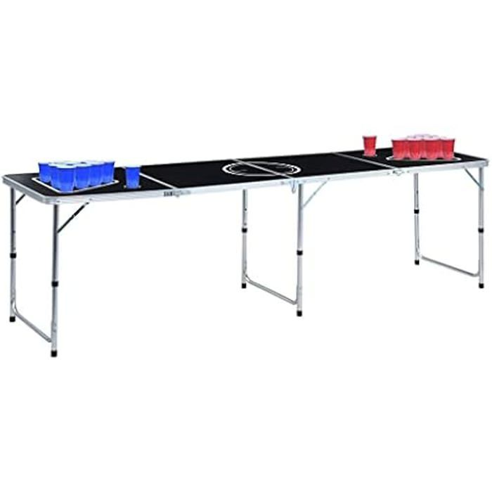 Jeu à boire - VIDAXL - Bière-Pong - Table Pliable - Imprimé 2 couleurs - Pour Adultes