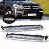 For 2007-2013 Mercedes GL320 GL350 GL450 LED DRL Fog Light Pair w/ Clear Lens