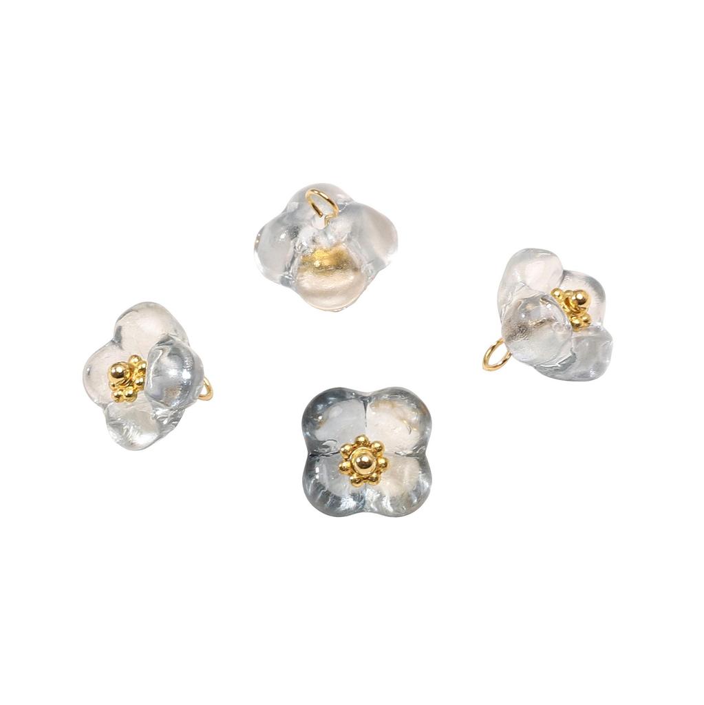 5 Pezzi Perline di Vetro Ciondoli Fiore Per Braccialetti Collane Fai da Te Creazione Gioielli