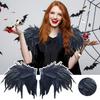1 Paar Kunstveer Sjaal Schouderomslag Cape Zachte Verstelbare Band Gotisch Cosplay Feest Podiumoptreden Nepkraag Danser Kostuum Halloween