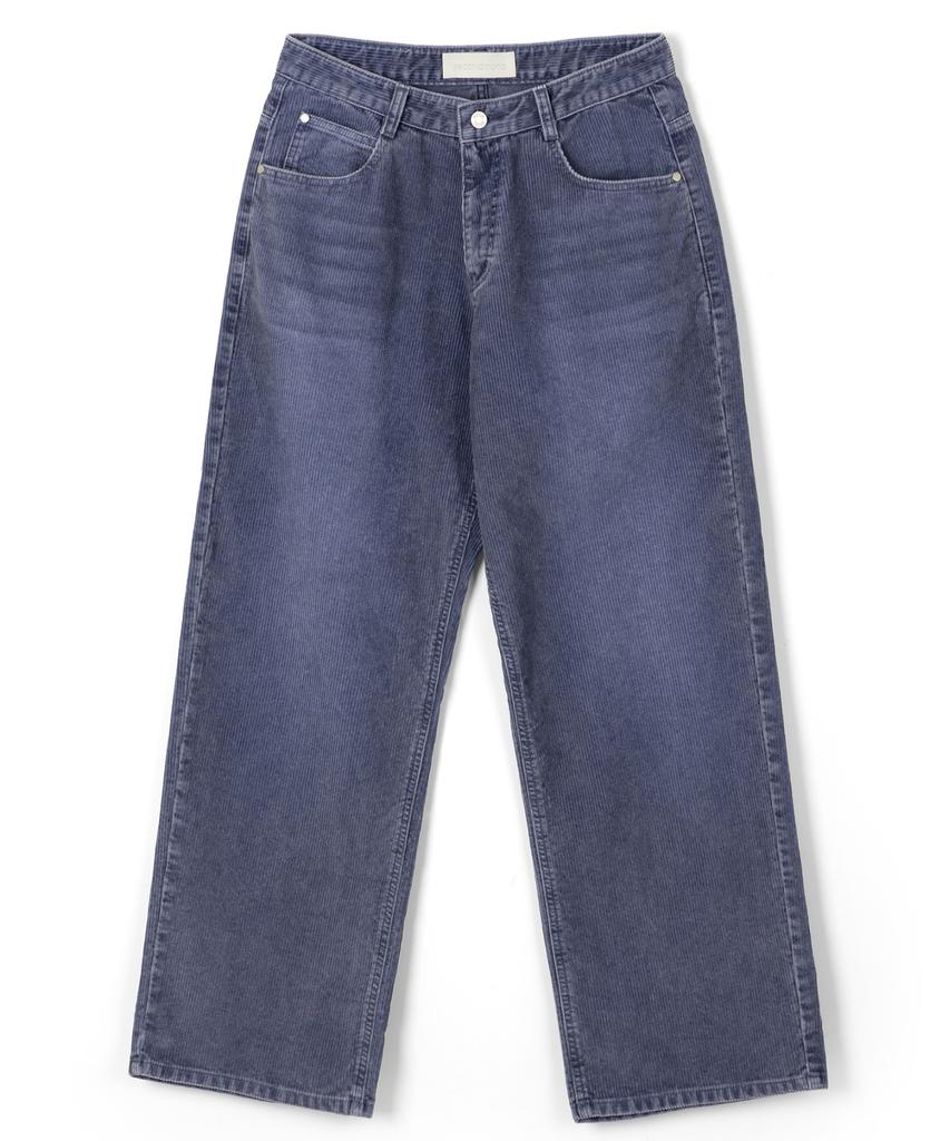 Sekeonmonollogeu Pigment Brush Corduroy Wide Pants Blue_Sept029Blue