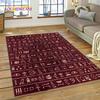 3D Pharaoh Hieroglyphic Egyptian Mythology HD Rug Carpet for Living Room Bedroom Home Decor,Non-slip Decoration for Sofa Doormat