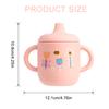 1PCS Cartoon Silicone Baby Feeding Cup BPA Free Leak Proof Training Cup With Handle Travel Friendly Dishwasher Safe Baby Stuff