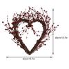 Heart Shaped Wreath Adorable Large Simulated Handmade Vine Foam Artificial Decor 40cm