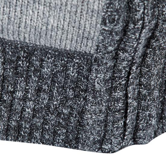 Zipper Closure Men Cardigan with Pocket Polyester Precisely Detail Men Sweater for Dating Wear