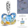 Inlaid Zirconium Sun 925 Silver Travel Balloon Butterfly Love Family Sister Heart Charm Fits Women Jewelry