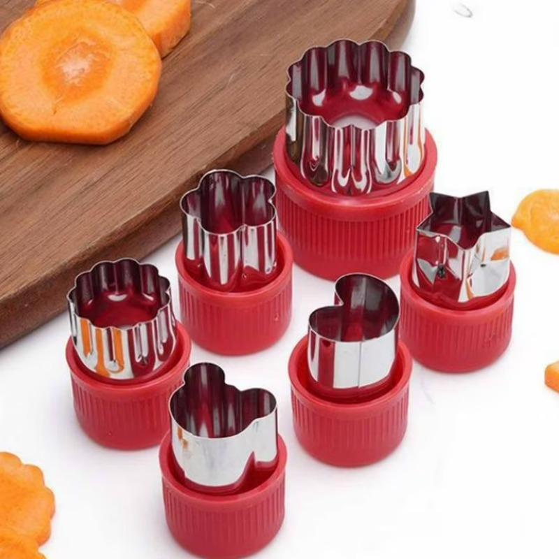 Fruit and Vegetable Cutters Set with Heart Star Flower Animal Shapes for DIY Cookie Baking Fondant Art and Cake Decoration