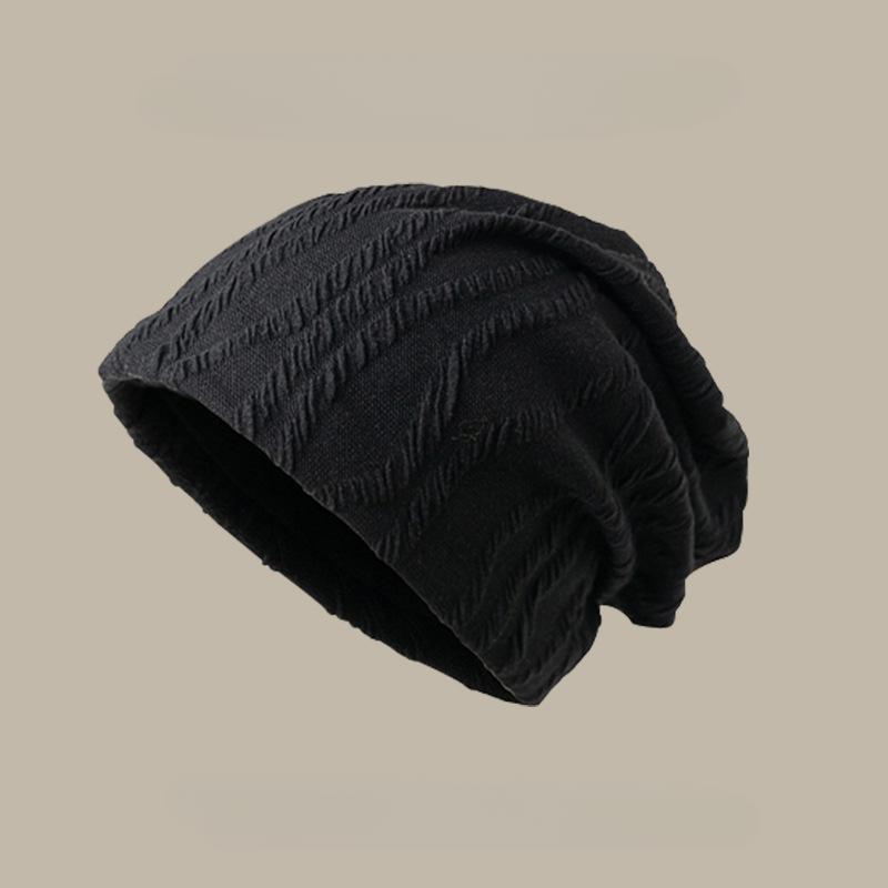 

Новая вязаная шапка женская шапка-бини плиссированная полосатая шапка-пуловер One Size