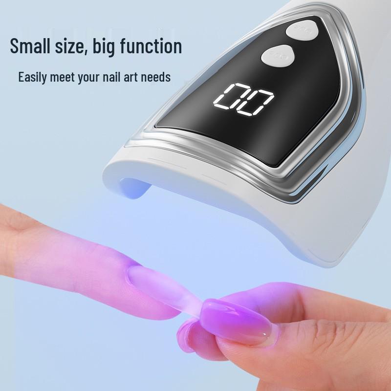 Five-Light Portable UV/LED Nail Curing Lamp with Screen Display, Quick-Drying Nail Tips, Handheld Spotlight Type