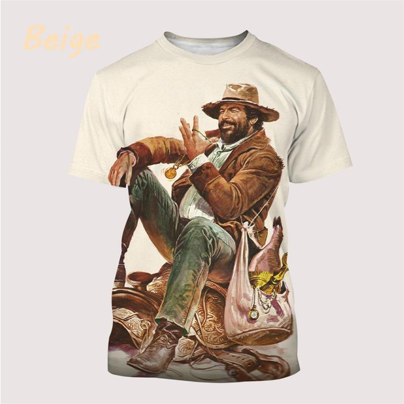 Naujausias Bud Spencer Terence Hill 3D spausdintas marškinėlis vyrams Laisvalaikio gatvės apranga Marškinėlis Harajuku mados viršūnės Vaikų marškinėliai Moteriški drabužiai